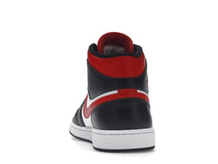 Air Jordan 1 Mid White Black Red 2022 (554724-079)