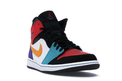 Jordan 1 Mid Bred Multi-Color Sneakers (554724-125)