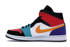 Jordan 1 Mid Bred Multi-Color Sneakers (554724-125)