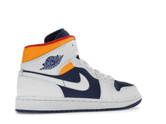 Jordan 1 Mid Royal Blue Laser Orange Sneakers – 554724-131