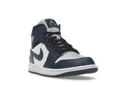 Jordan 1 Mid Armory Navy White Black Sneakers Size 554724-411