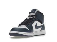 Jordan 1 Mid Armory Navy White Black Sneakers Size 554724-411