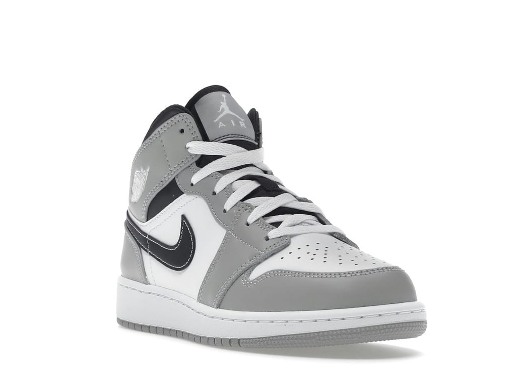 Air Jordan 1 Mid Light Smoke Grey (GS) 554725-078 Grey Black Anthracite White