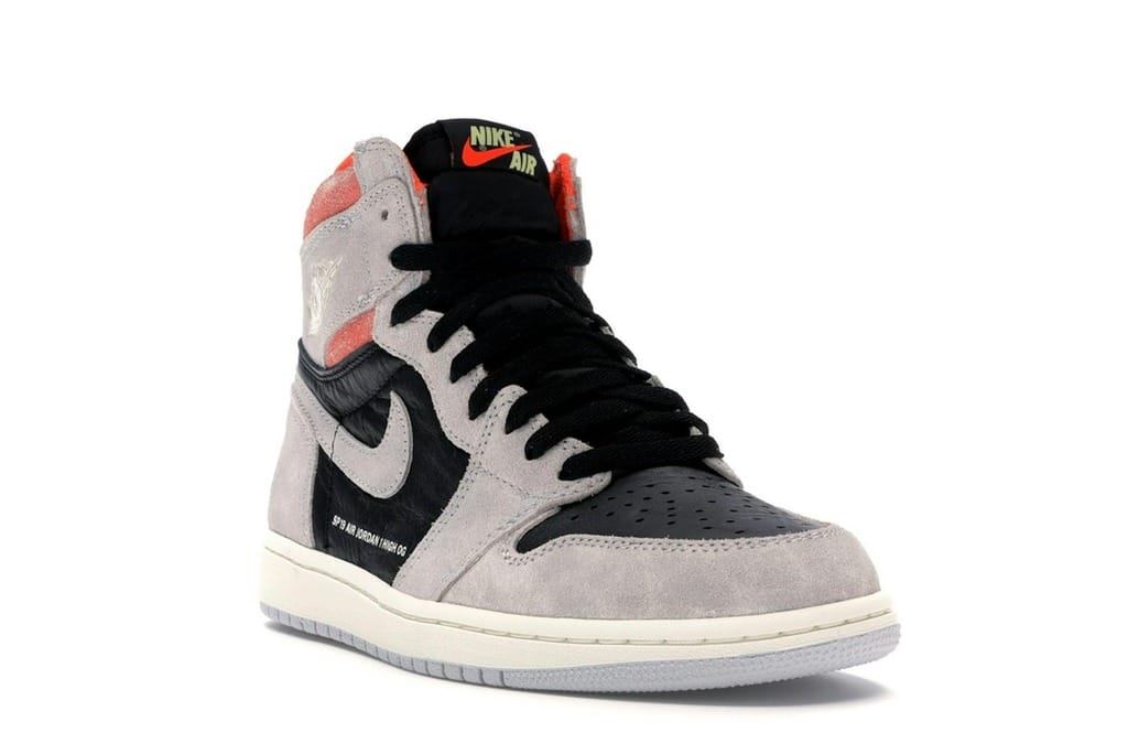 Jordan 1 Retro High Neutral Grey Hyper Crimson (555088-018)