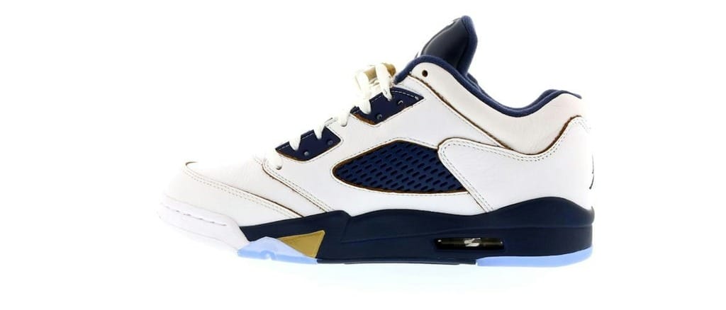 Jordan 5 Retro Low Dunk From Above White Metallic Gold Midnight Navy 819171-135