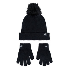 Youth Plush Pom Beanie & Glove Set