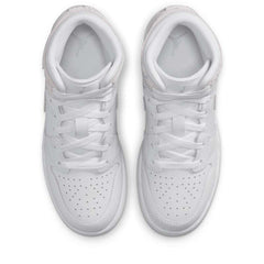 Air Jordan 1 Mid SE (GS) - White/Field Silver