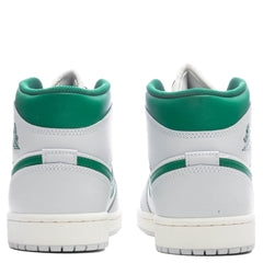 Air Jordan 1 Mid - Summit White/Pine Green/Pure Platinum