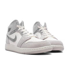 Air Jordan 1 Mid SE (GS) - Neutral Grey/Smoke Grey/Sail