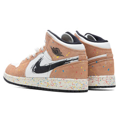 Air Jordan 1 Mid SE (GS) - Sail/Black/Cider