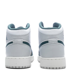 Air Jordan 1 Mid SE (GS) - White/Oxidized Green/Sail/Neutral Grey