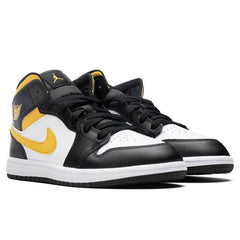 Air Jordan 1 Mid (PS) - White/Pollen/Black