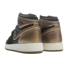 Air Jordan 1 Retro High OG (GS) 'Black and Gold' - Black/Metallic Gold/Sail
