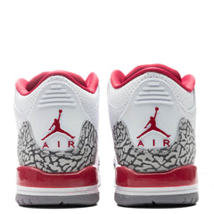 Air Jordan 3 Retro (GS) - White/Light Curry/Cardinal Red