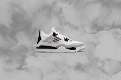 Air Jordan 4 Retro (PS) - White/Black/Neutral Grey