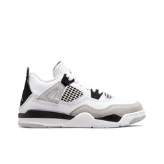 Air Jordan 4 Retro (PS) - White/Black/Neutral Grey