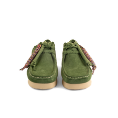 CLARKS WALLABEE - GREEN SUEDE