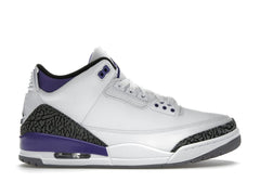 Air Jordan 3 Retro Dark Iris CT8532-105 White Black Cement Grey Sneakers