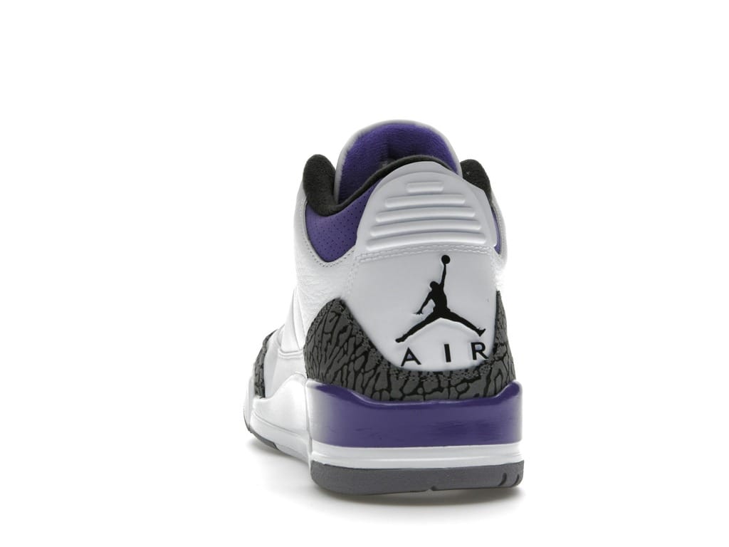 Air Jordan 3 Retro Dark Iris CT8532-105 White Black Cement Grey Sneakers