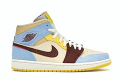Jordan 1 Mid SE Fearless Maison Chateau Rouge CU2803-200 Sneakers