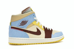 Jordan 1 Mid SE Fearless Maison Chateau Rouge CU2803-200 Sneakers