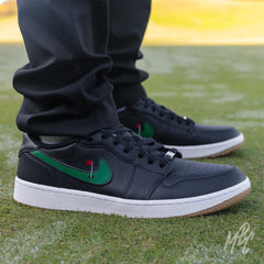 Clean on the Green - Jordan 1 Low Black Golf Custom