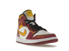 Air Jordan 1 Mid Dia de los Muertos DC0350-100 White/Fuchsia-Orange-Black Sneakers
