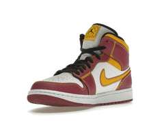Air Jordan 1 Mid Dia de los Muertos DC0350-100 White/Fuchsia-Orange-Black Sneakers