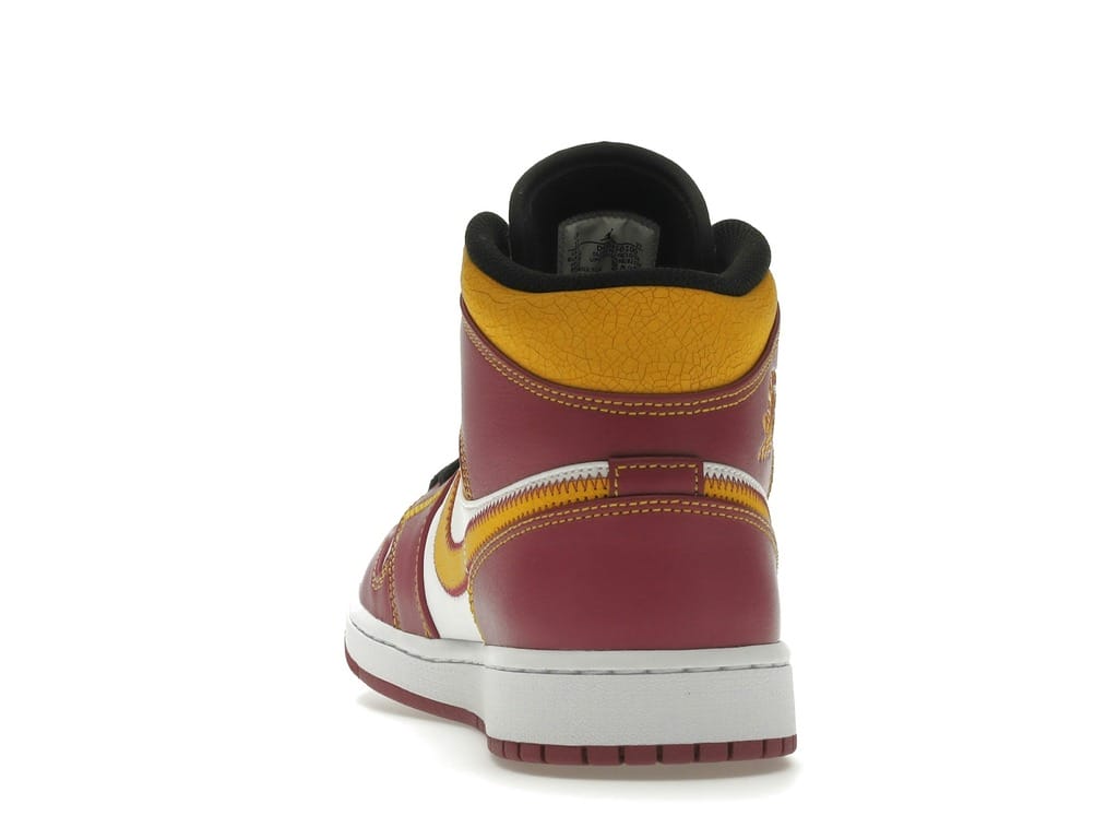 Air Jordan 1 Mid Dia de los Muertos DC0350-100 White/Fuchsia-Orange-Black Sneakers