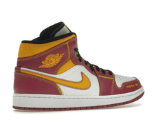 Air Jordan 1 Mid Dia de los Muertos DC0350-100 White/Fuchsia-Orange-Black Sneakers