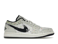 Air Jordan 1 Low Brushstroke DM3528-100 Natural/Black-Multi Sneakers