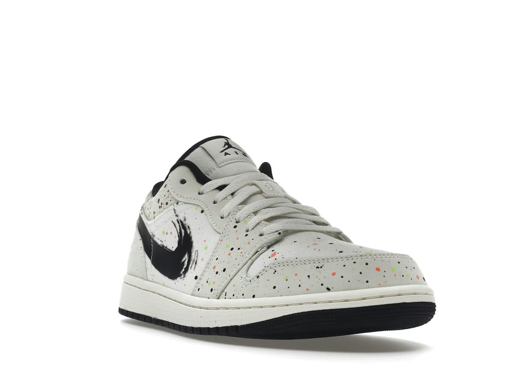 Air Jordan 1 Low Brushstroke DM3528-100 Natural/Black-Multi Sneakers