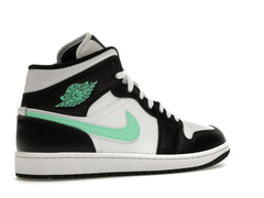 Jordan 1 Mid Green Glow (DQ8426-103) White/Black-Green Glow Sneakers