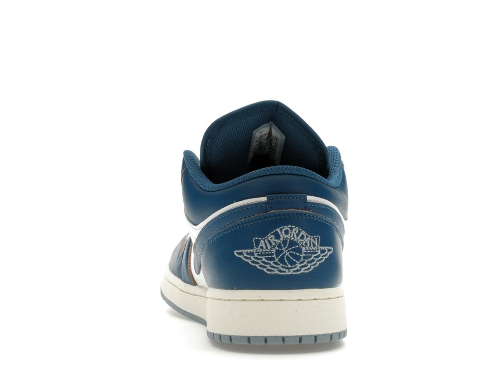 Jordan 1 Low Industrial Blue Sneakers – White/Sail/Industrial Blue – FN5214-141