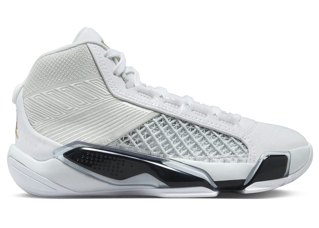 Jordan FIBA 38 GS White/Pure Platinum/Metallic Gold Sneakers