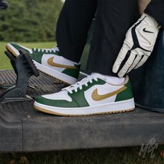 Fairway Gold - Jordan 1 Low Golf Custom