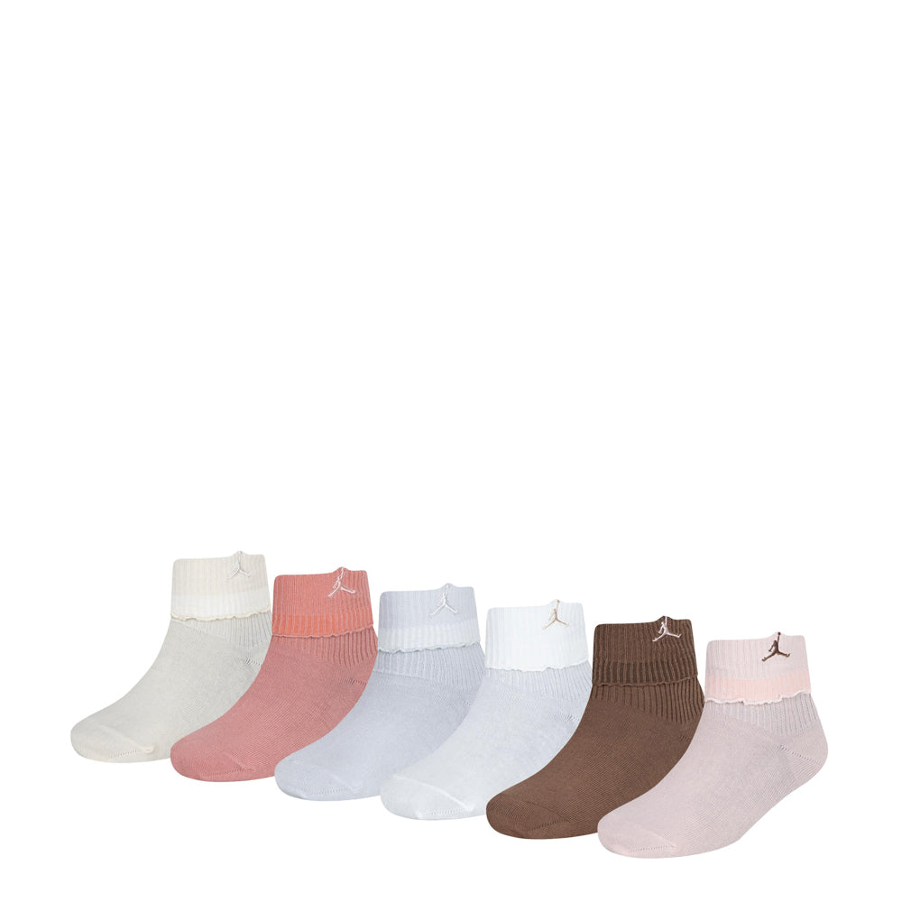 6 Pack Small Fold Over Ankle Sock