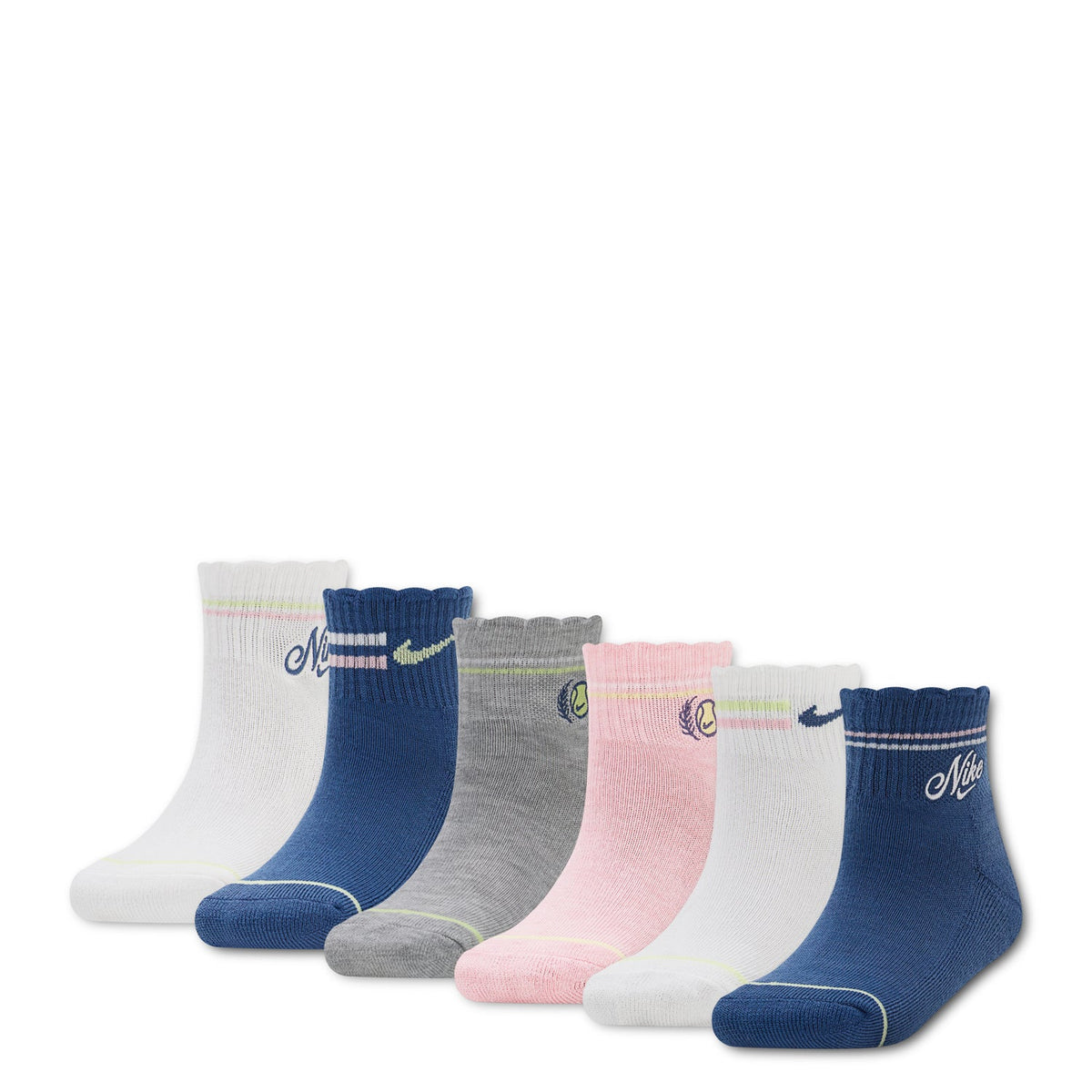 6 Pack X-Small Courtside Champs Ankle Sock