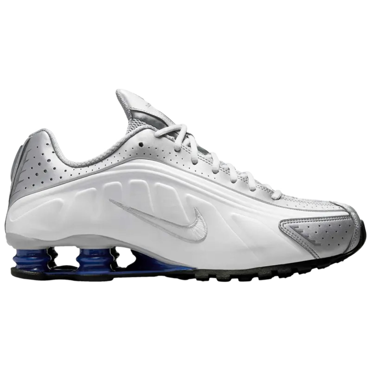 Nike Shox R4 Metallic Silver Deep Royal Blue