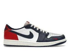 Jordan 1 Retro Low OG Howard University Sneakers – White/Gym Red/Navy – HQ2993-100