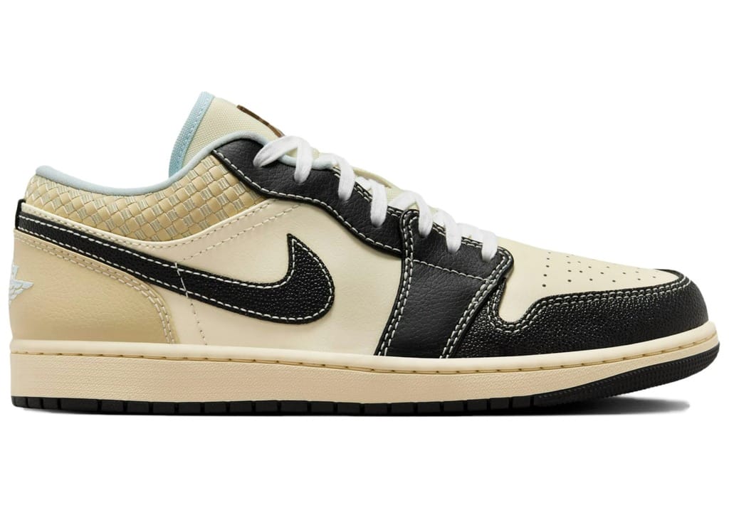 Jordan 1 Low SE Coconut Milk Black Muslin HQ3437-101 Sneakers