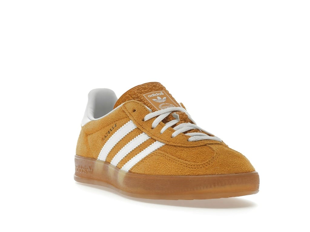 Adidas Gazelle Indoor Women’s Orange Peel White Sneakers HQ8716