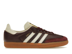 Adidas Samba OG Women’s Maroon Gold Metallic Leather Sneakers