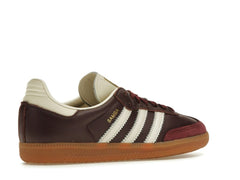 Adidas Samba OG Women’s Maroon Gold Metallic Leather Sneakers