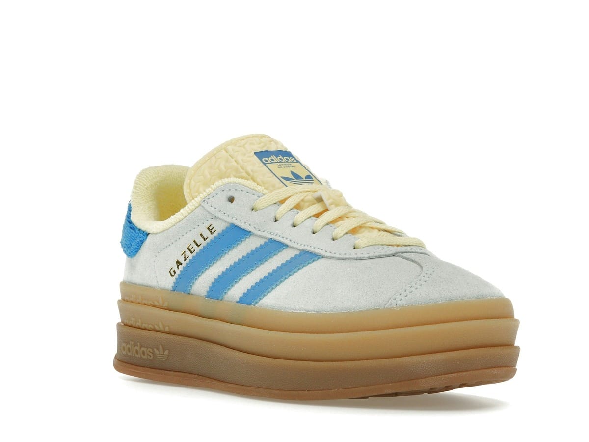 adidas Gazelle Bold Women’s Almost Blue Yellow Platform Sneakers IE0430