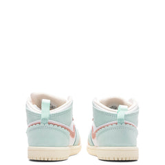 Air Jordan 1 Mid SE (TD) - White/Pink Oxford/Jade Ice