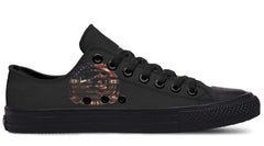 Born To Ride with American Pattern Black Lowtop Sneaker