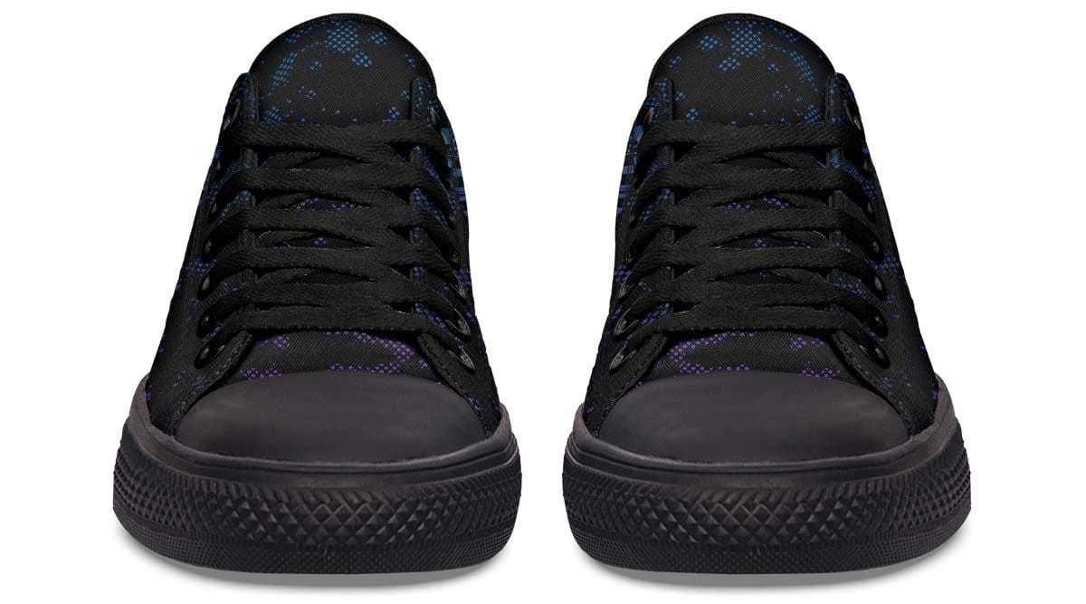 Goal Pattern Black Lowtop Sneaker