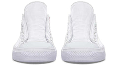 Black Skull in White Lowtop Sneaker