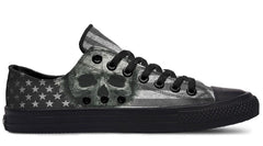 B&W American Skull Black Lowtop Sneaker